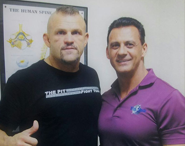 Dr. Doug Arvanitis with UFC champion Chuck Liddell